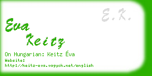 eva keitz business card